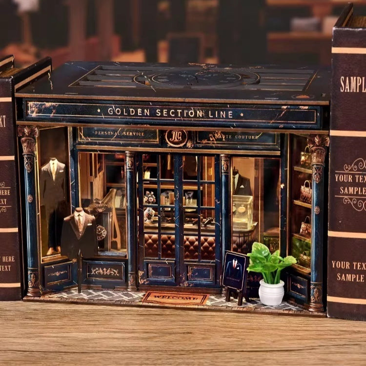 3D Miniature Wooden Building Block Toy With Golden Ratio Lines