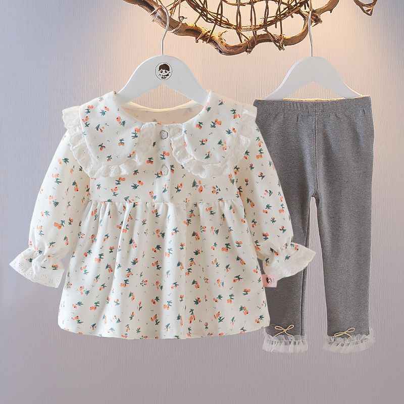 Girls Spring Western Style Two-piece Suit