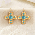 Vintage Bold Turquoise Cross Jewelry Set