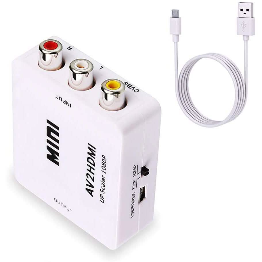 ABLEWE 1080P Mini RCA Composite CVBS Video Audio Converter Adapter