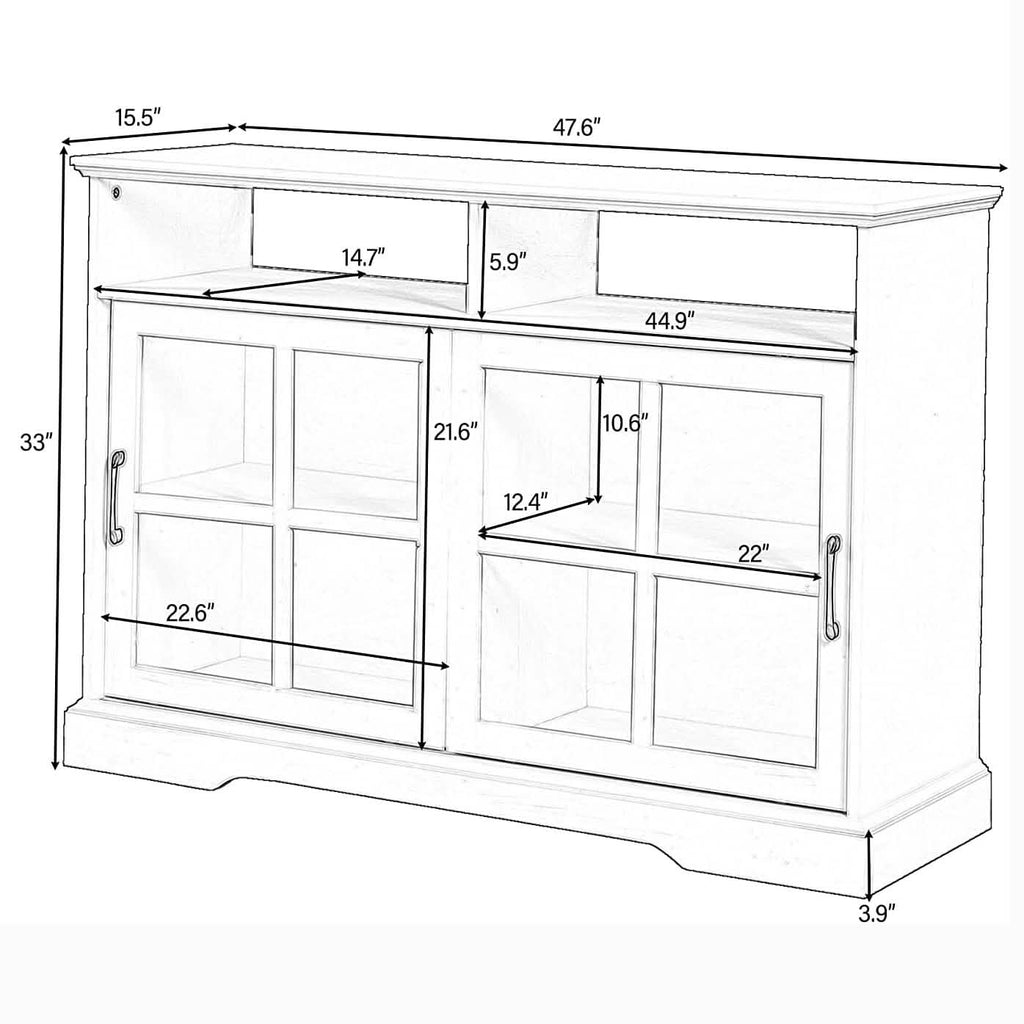 Accent Cabinet Wood Kitchen Buffet Sideboard