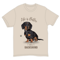 Life is Better with a Dachshund Black T-Shirt -