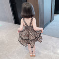 Leopard-print Backless Lace-up Dress With A Tiered Skirt