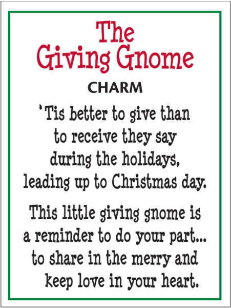 The Giving Gnome Charm