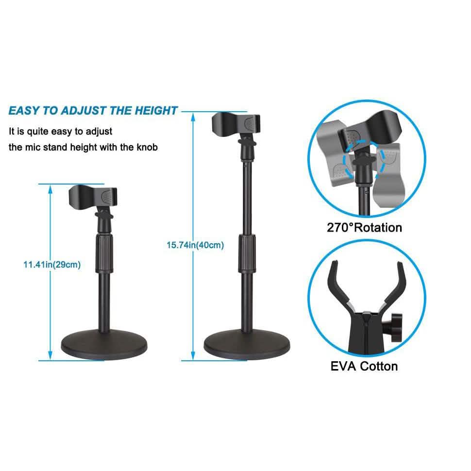 AGPtEK Desk Microphone Stand with Mic