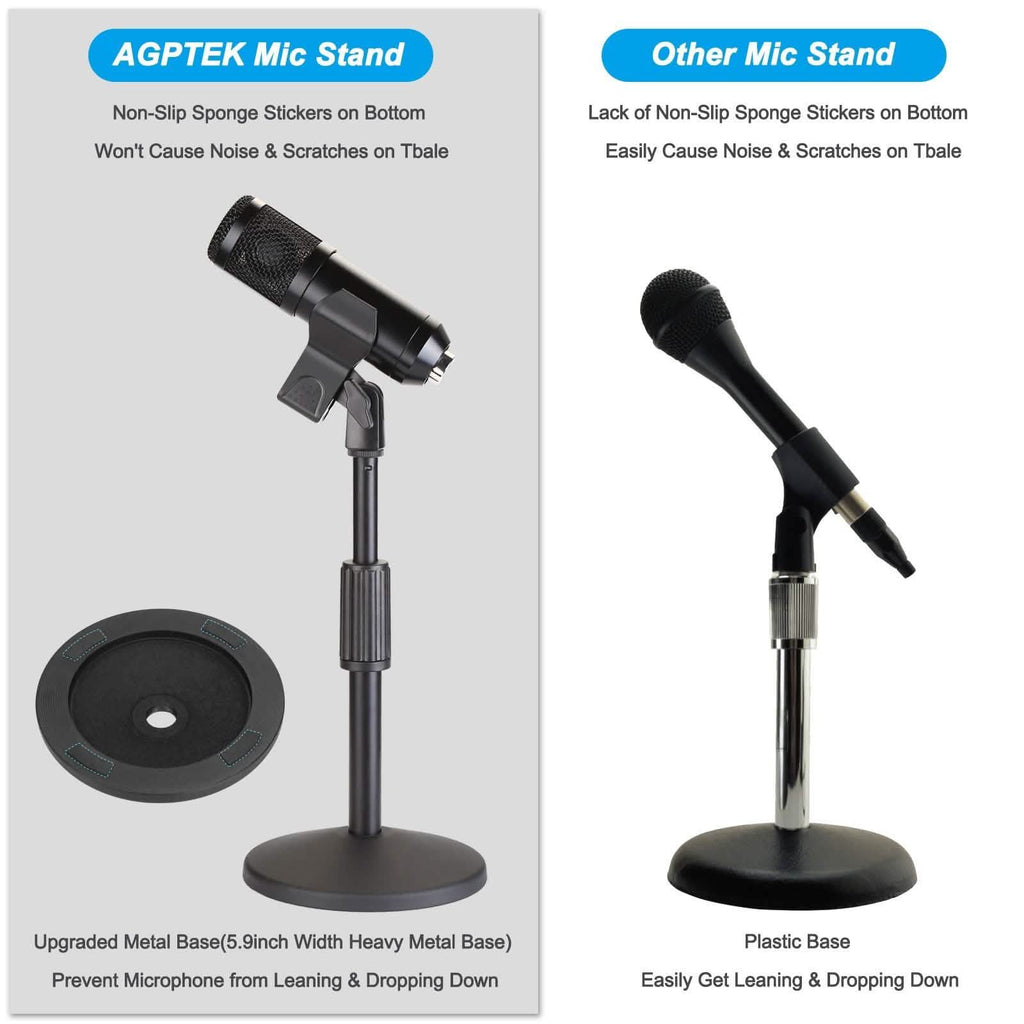 AGPtEK Desk Microphone Stand with Mic