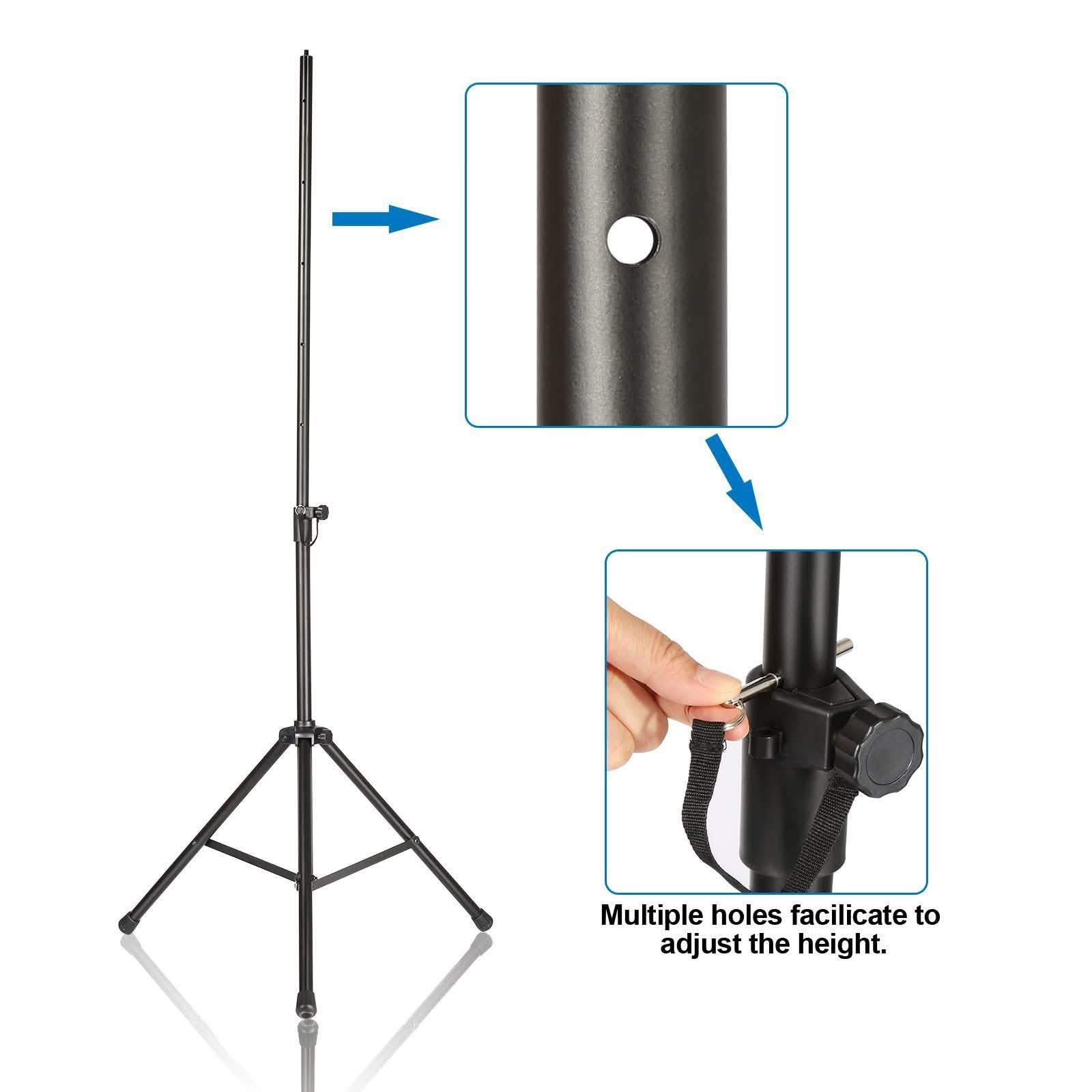AGPtEK Microphone Stand Wind Screen Bracket with Adjustable Non-slip Tripod Base