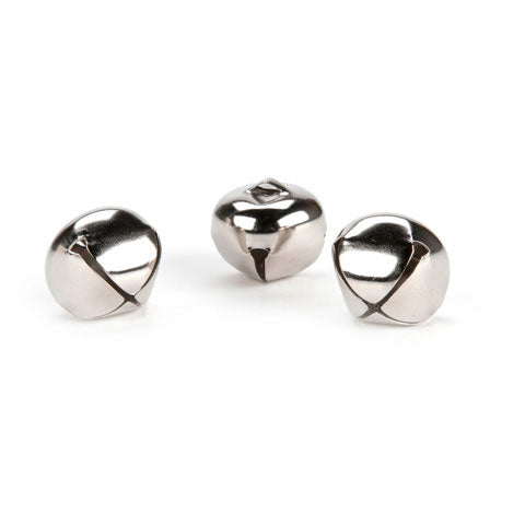 1 Inch Silver Jingle Bells 3 Pack