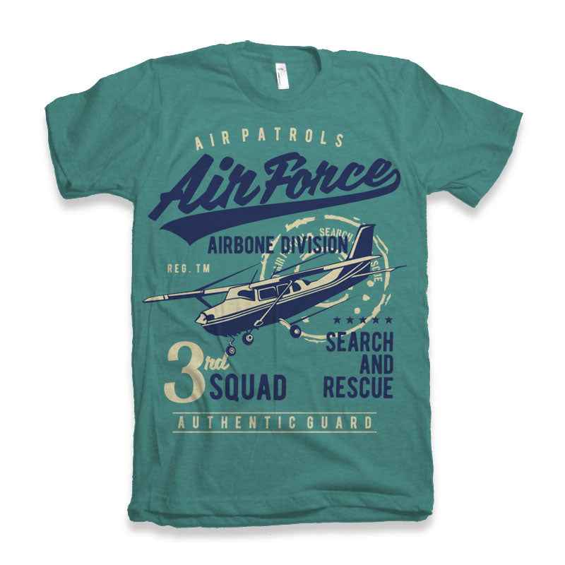 Air Force Men's Bamboo Viscose/Organic Cotton Short Sleeve Graphic T-Shirt
