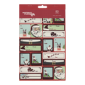 Foil Peel and Stick Gift tags - Juvenile Reds