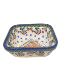 Ceramic Square Dish - Gingerbread House Delight Pattern