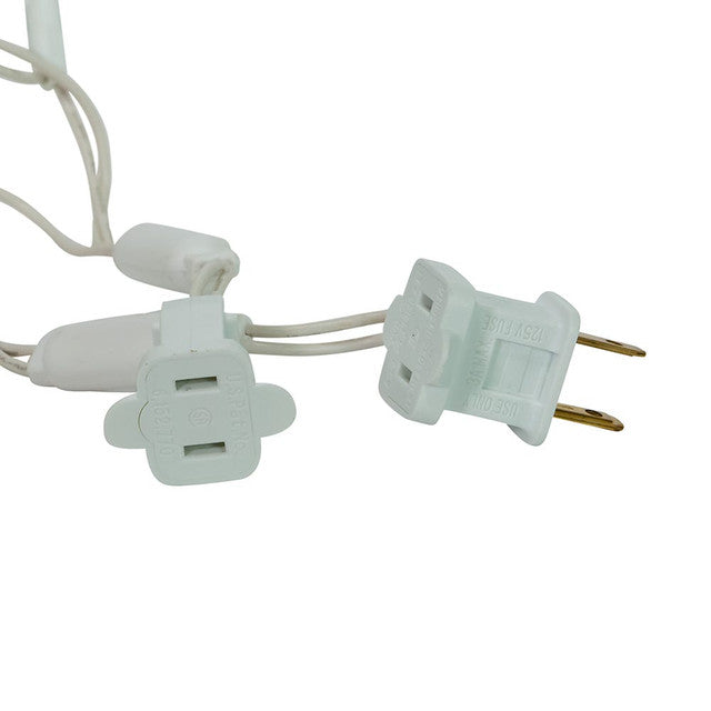 100-Light 5MM Warm White LED White Wire Light Set