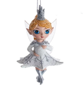 Silver Fairy Elves Ornament -