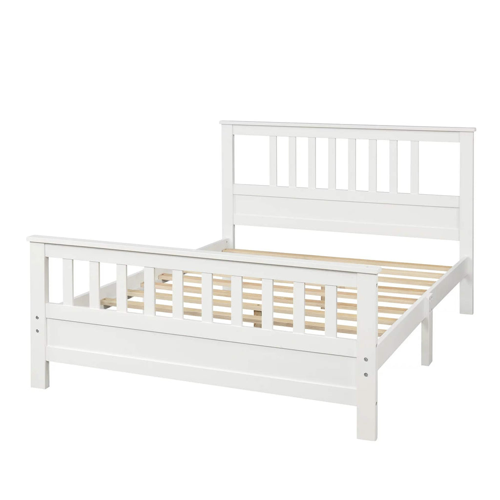 Anysun Full Size Bed Frame Solid Wood Platform Bed with Headboard for Kid's