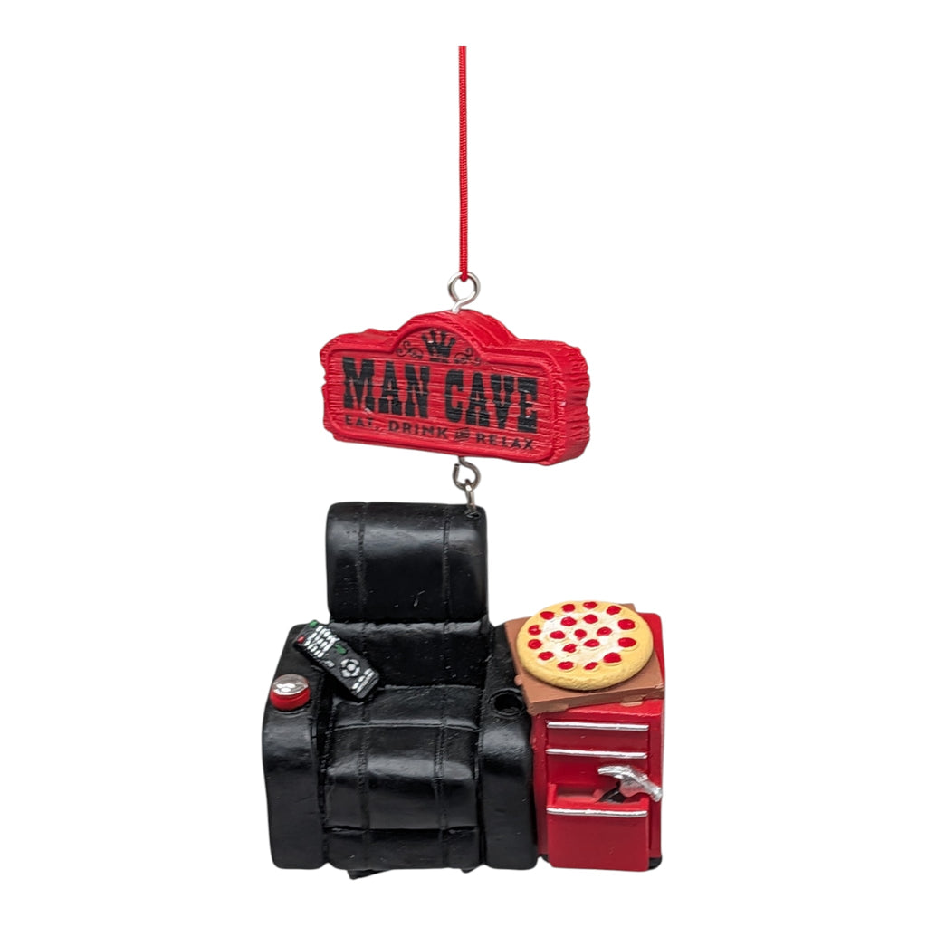 Man Cave Chair Ornament - Man Cave Eat, Drink, Relax