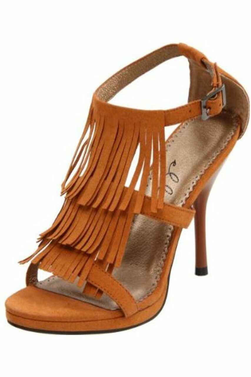 Fringe High Heel Fringe Sandals