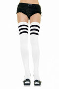 Striped Thigh High Stockings