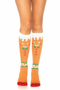 Gingerbread Man Knee Highs