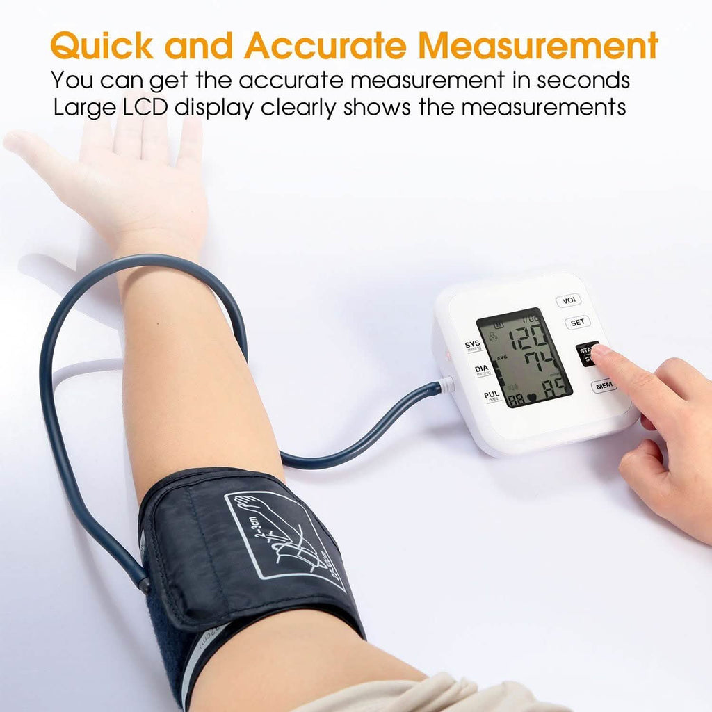 Arm Blood Pressure Monitor with Adjustable Cuff