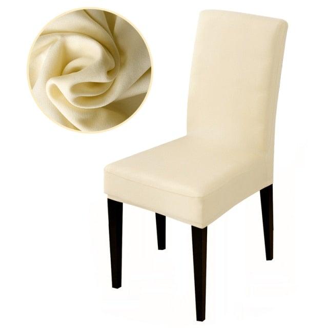 Armless Removable Washable Elastic Dinner Universal Spandex Solid Chair Slip Covers Set Colors For Choice Universal Size Chair Cover