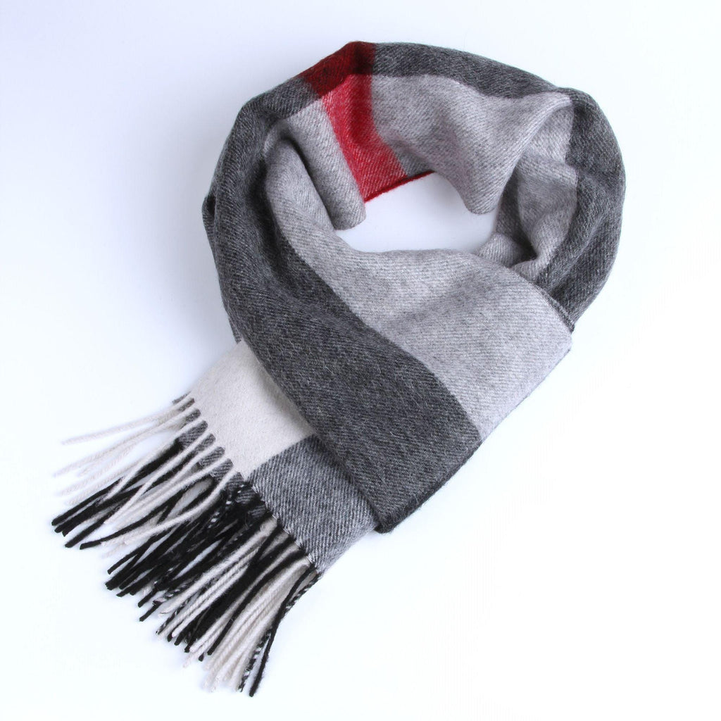 Autumn Winter Super Soft Hijab Classic Cashmere Tartan Lightweight Pure Wool Plaid Scarf Women's Shawls Elegant Thickened To Keep Warm For Women