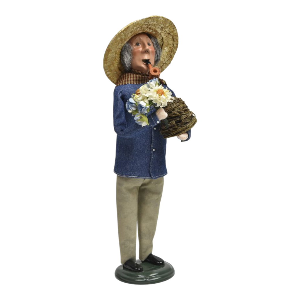 Gardening Man with Pipe