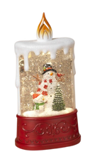 Christmas B/O Lighted Spinning Water Globe Candle