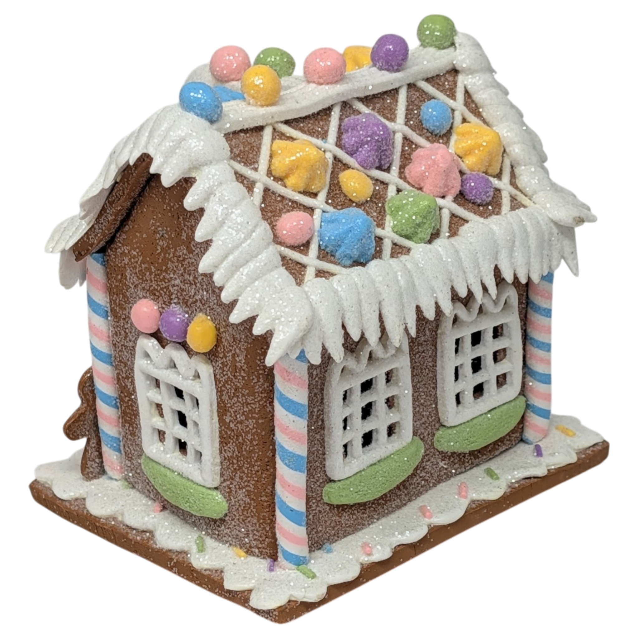 Lighted Mini Gingerbread House - 4.5 inch - Gum Drop