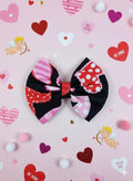 Handmade Valentine’s Day Fabric Hair Bows