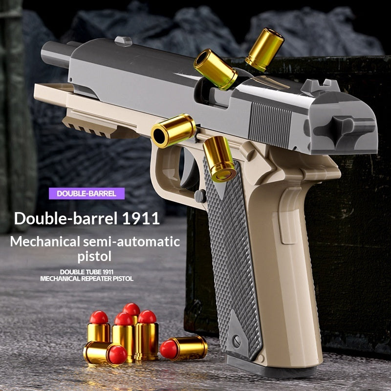 Toy Gun With Dual Barrel Ejection