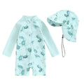 Baby Long-sleeved Onesie Swimsuit With Sun Protection for Boys And Girls