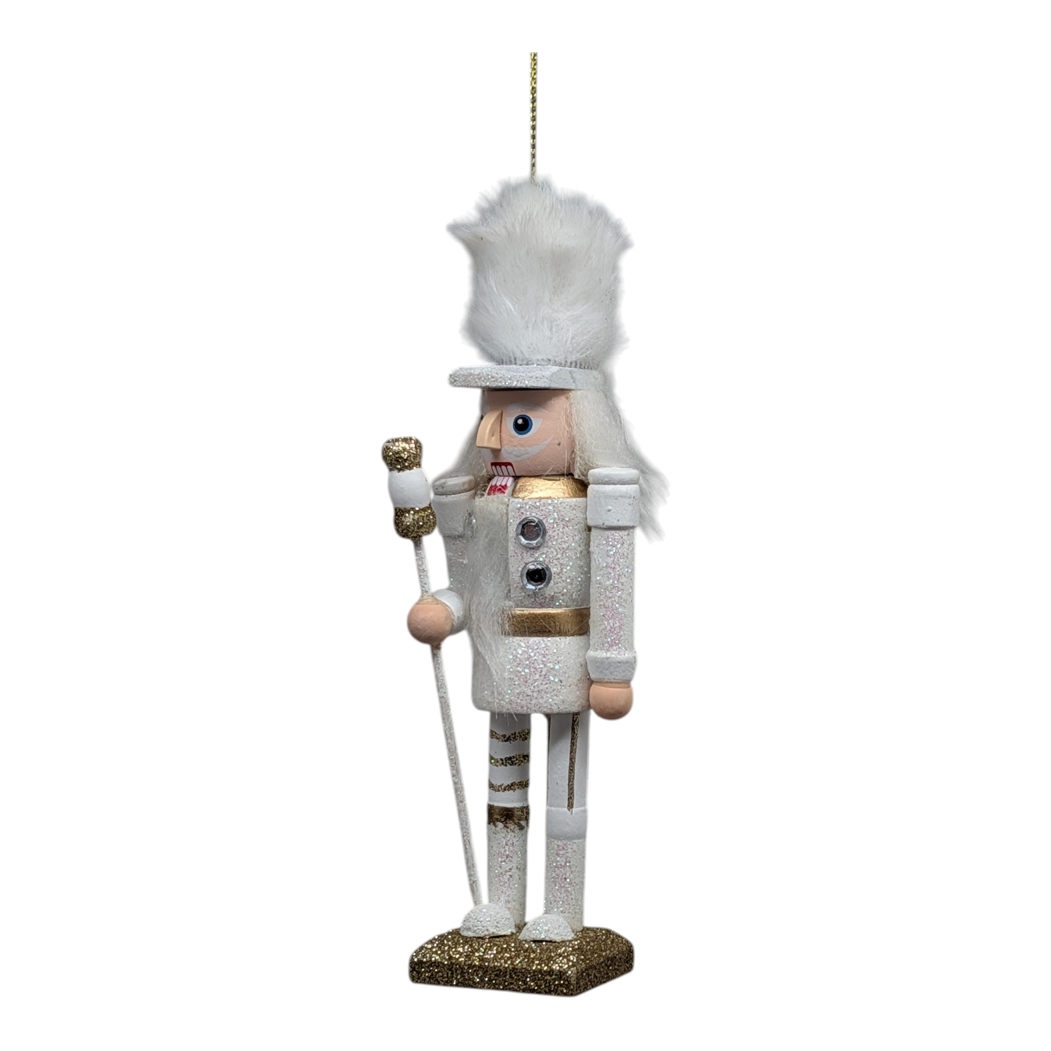 Hollywood 6 inch Wooden Nutcracker - White