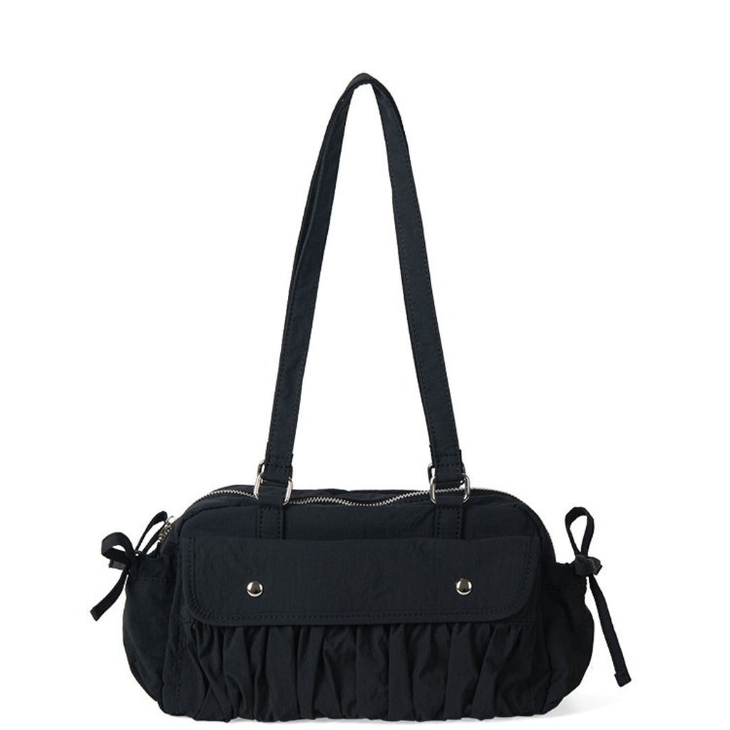 Small shoulder bag for women, pleated nylon shoulder bag, baguette bag, fashionable large capacity shoulder bag for women hobo