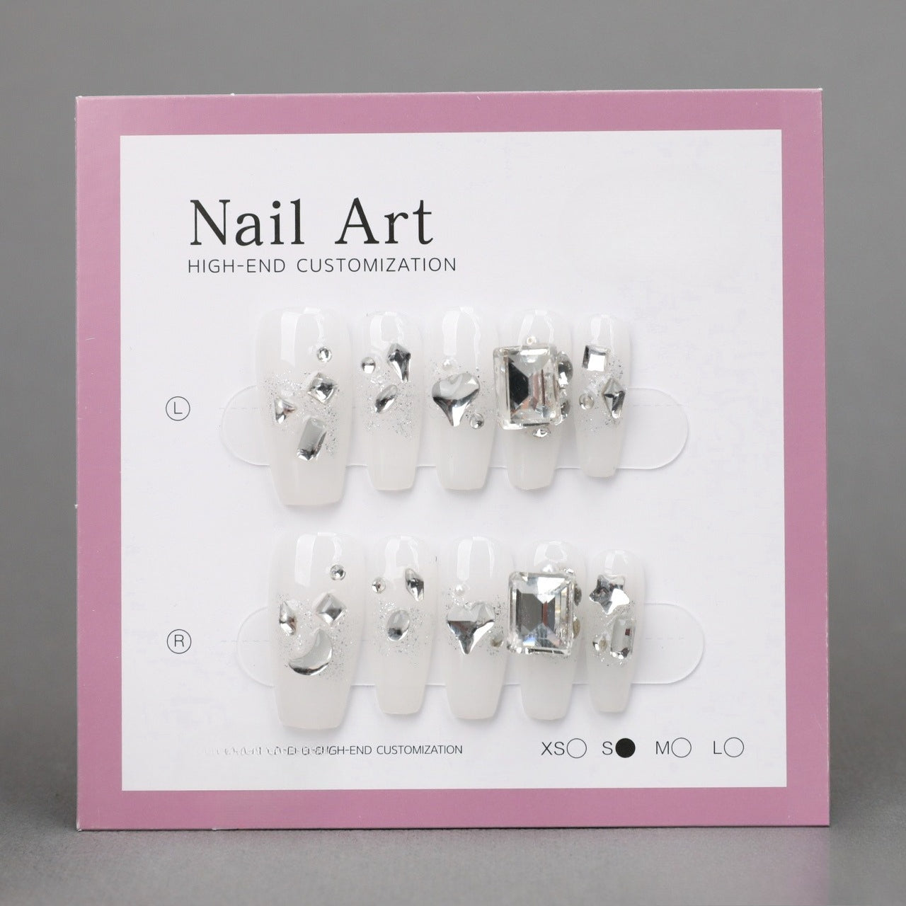 White Nail Wear Nail Art Reusable Press on Nails False Nails