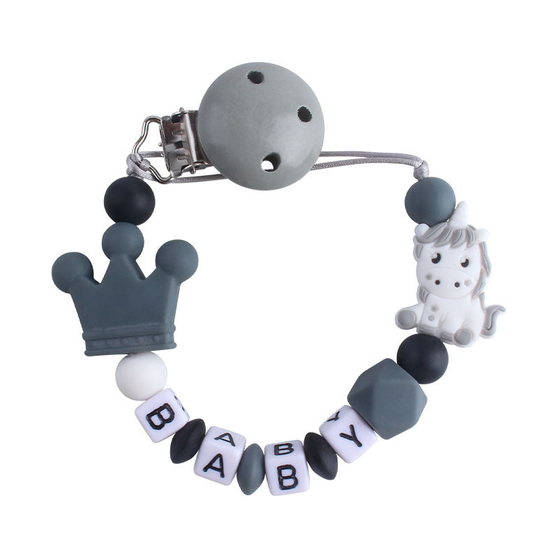 Teething Silicone Pacifier Clip With Toy