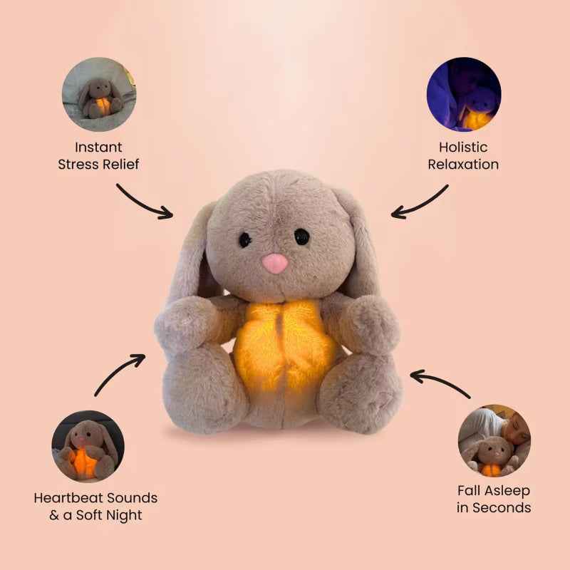 Breathing Rabbit Soothing Sensory Plush Toy With Relieve Anxiety Bunny Comforter Breathes For Newborn Conciliate Baby
