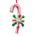 Candycane Treats Hanging Ornament - Red Candy Cane