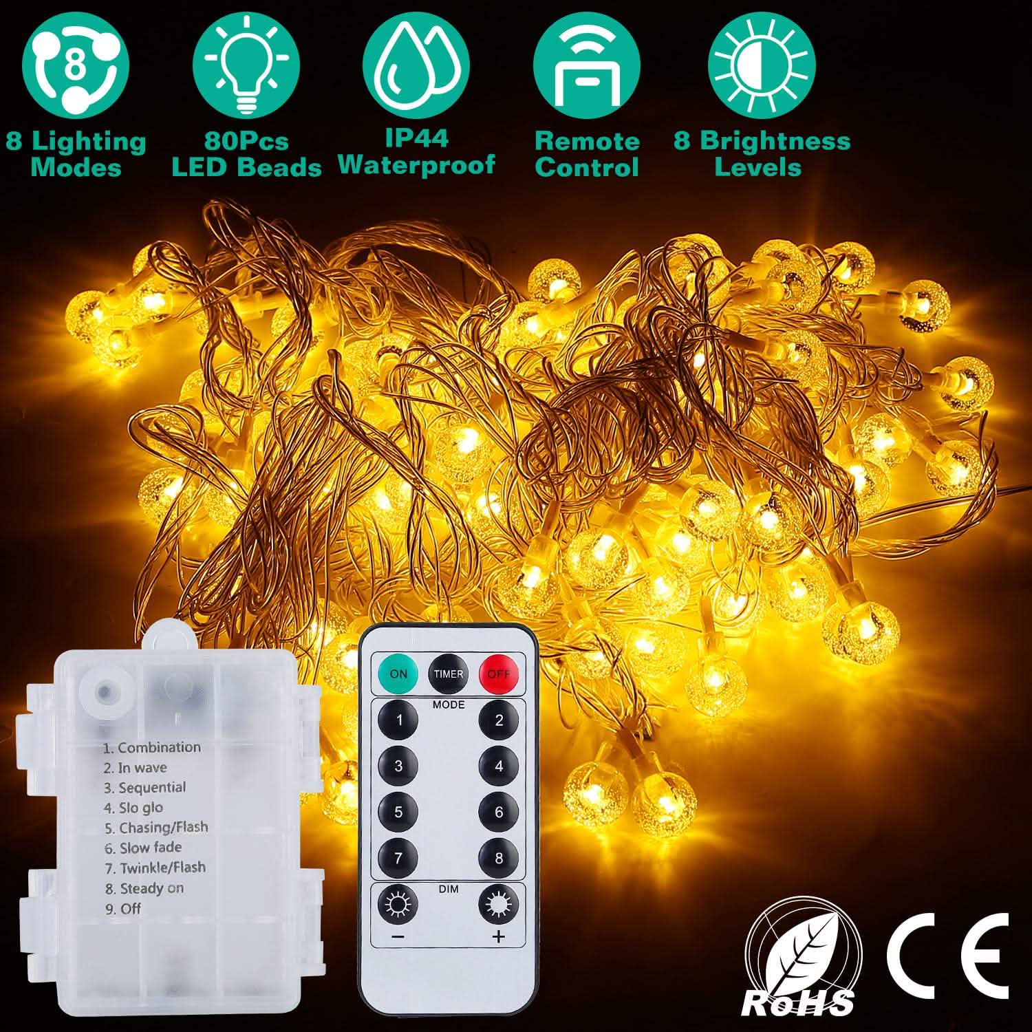Ball LED Globe String Lights