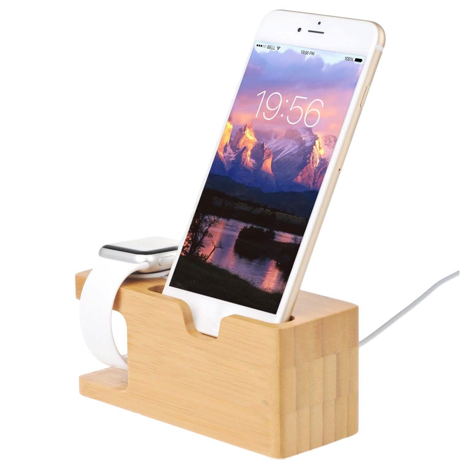 Bamboo Wood Charging Stand for Apple Watch