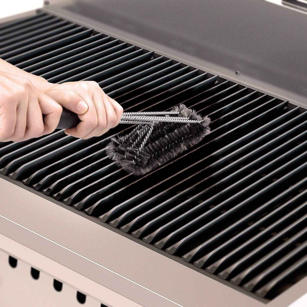 Barbestar 18" 3 in 1 Safe Barbecue Grill Brush Wire Bristles