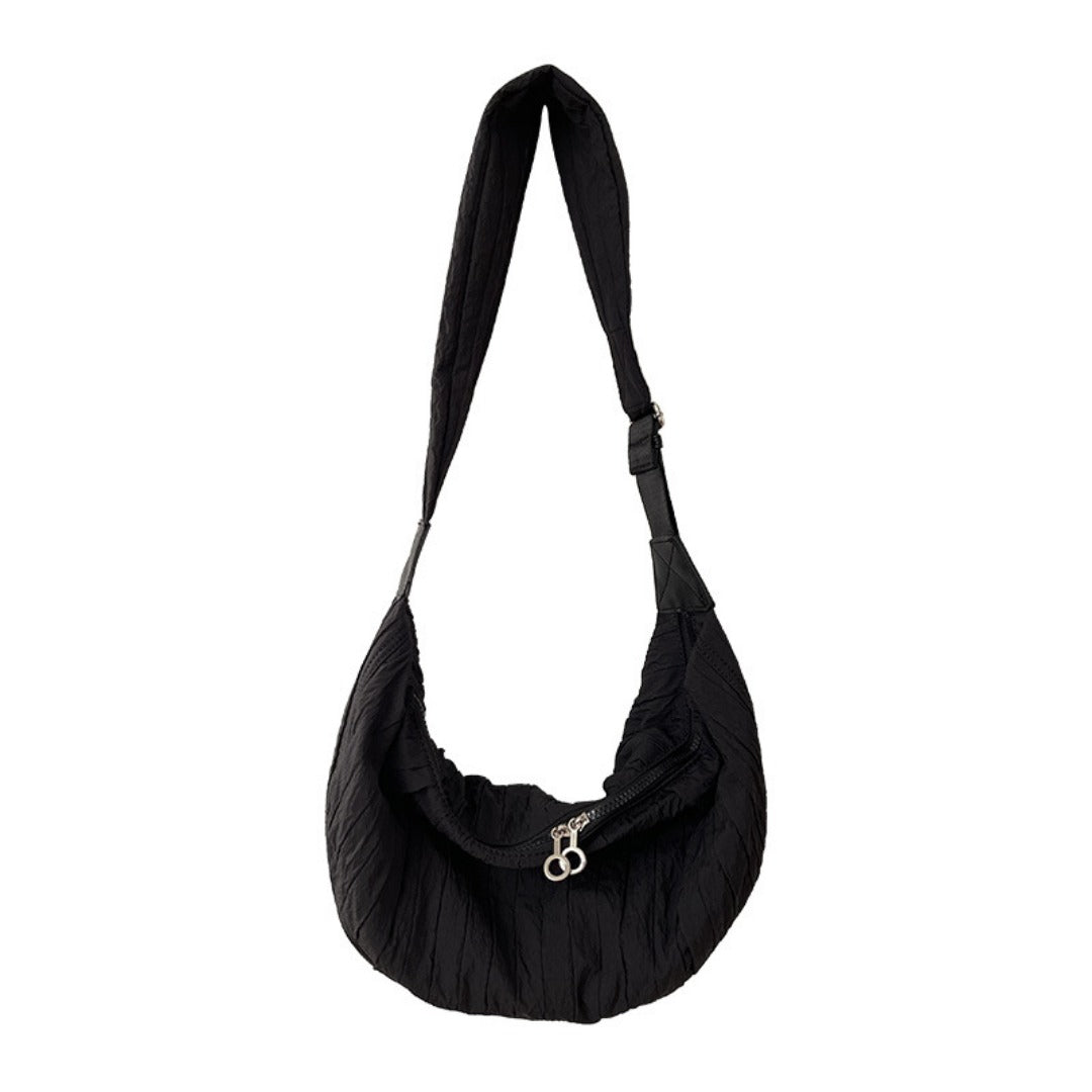 Nylon shoulder shoulder crescent bag, hobo bag for women, French women shoulder bag, crossbody bag lightweight