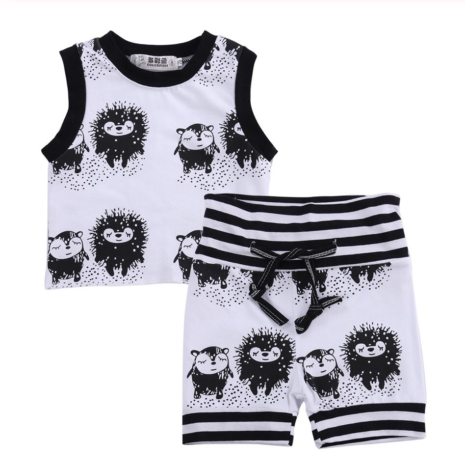 Baby Boy's 2 Pc Porcupine Hedgehog Outfit - EveryNest