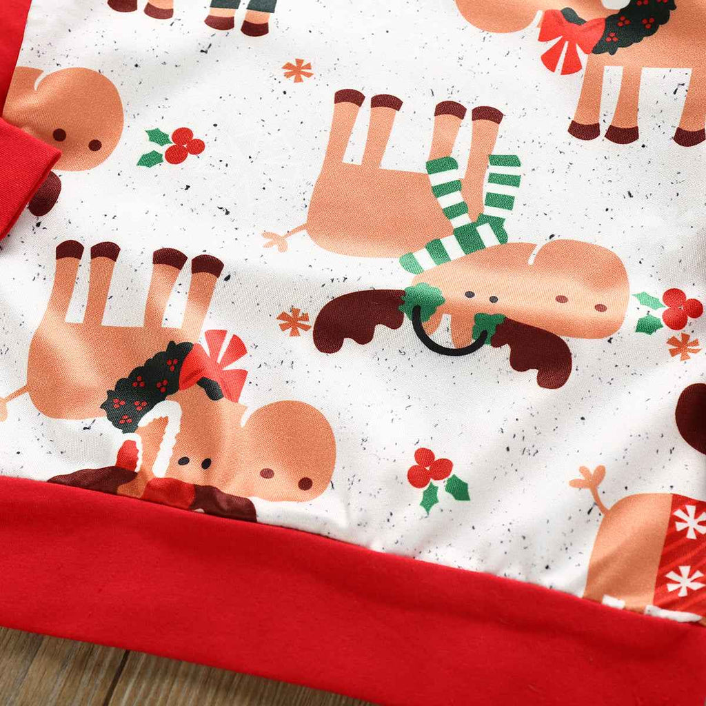 Boy's Festive Moose Christmas Sweatsuit