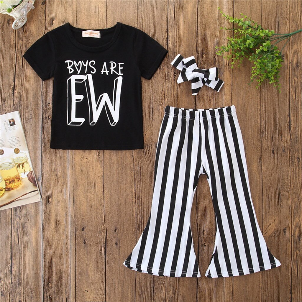 Girl's Boys are Ew 3 Piece Boutique Outfit - EveryNest