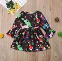 Girl's Christmas Grinch You're A Mean One Dress
