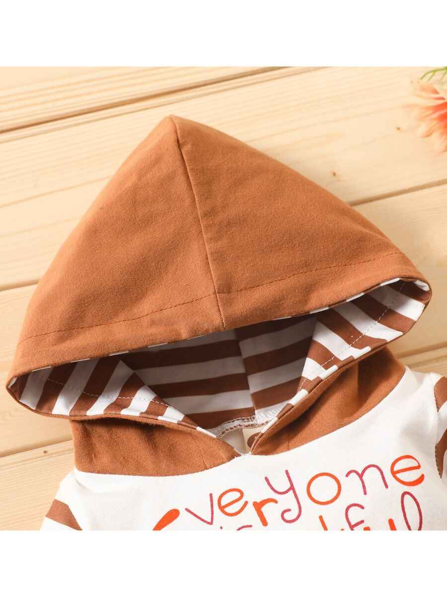Boy's Thanksgiving Everyone is Thankful for Me Hooded Jumpsuit