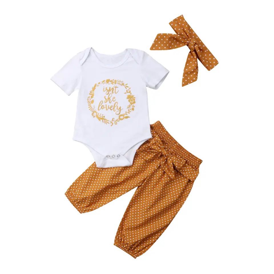 Girl's Mustard Isn't She Lovely 3 Piece Outfit - EveryNest