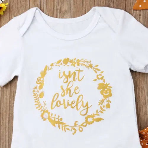 Girl's Mustard Isn't She Lovely 3 Piece Outfit - EveryNest