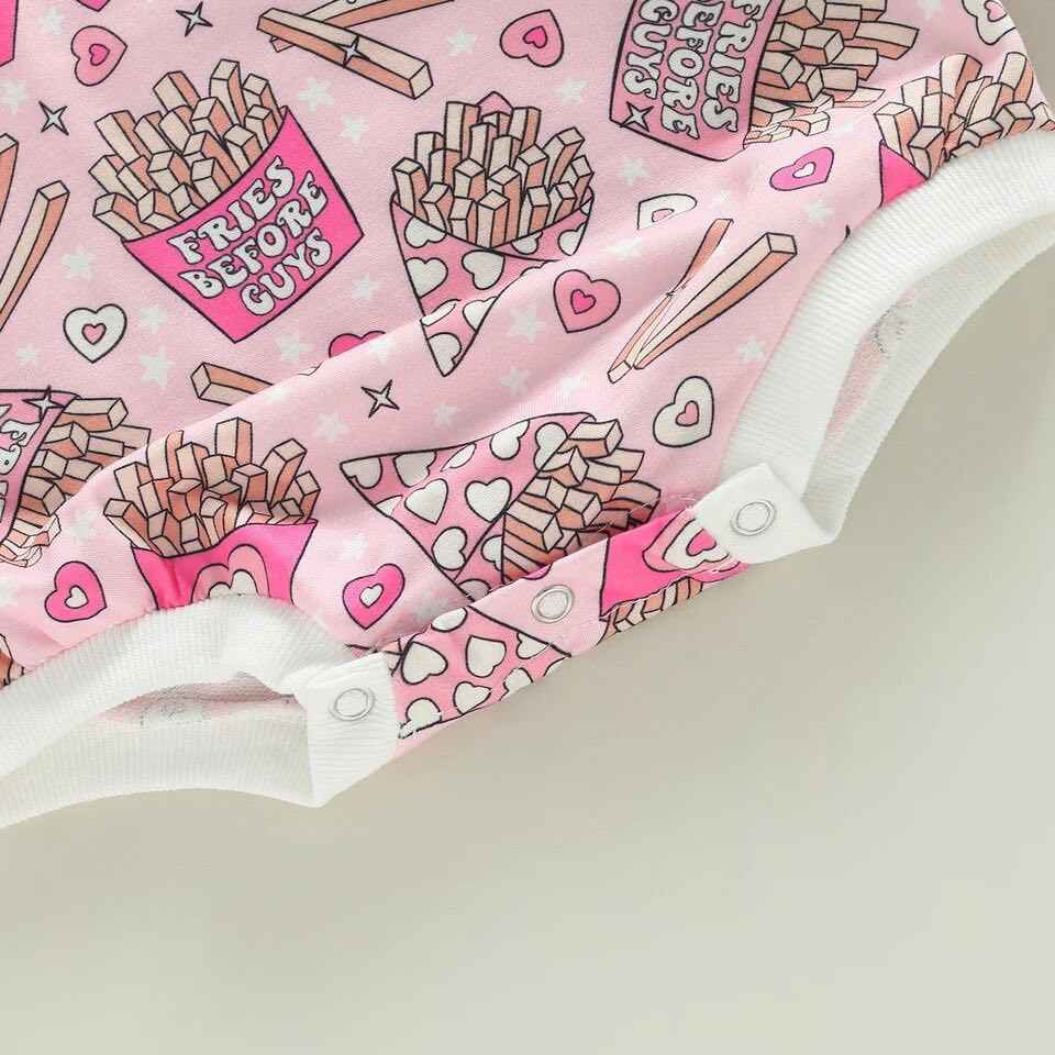 Girl's Valentine's Day Fries Before Guys Bodysuit