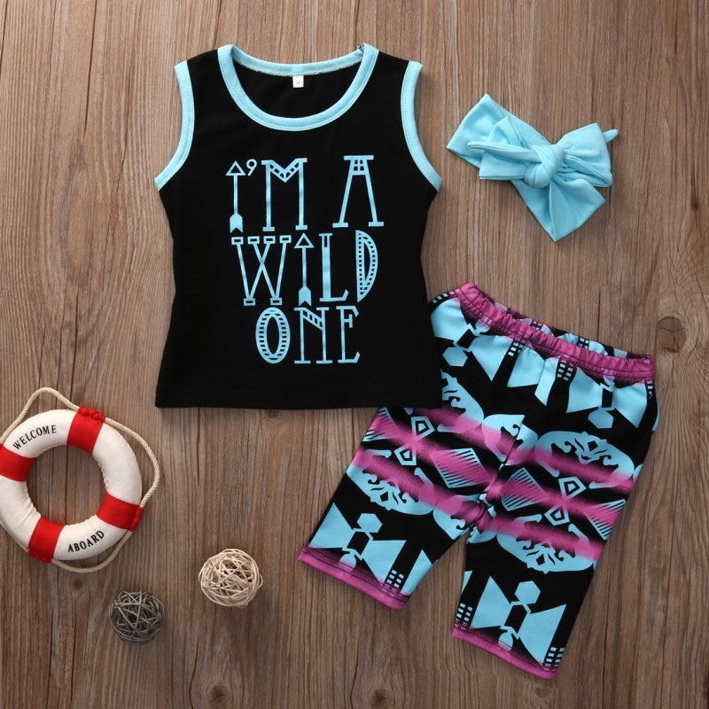 Girl's Im a Wild One Outfit - EveryNest